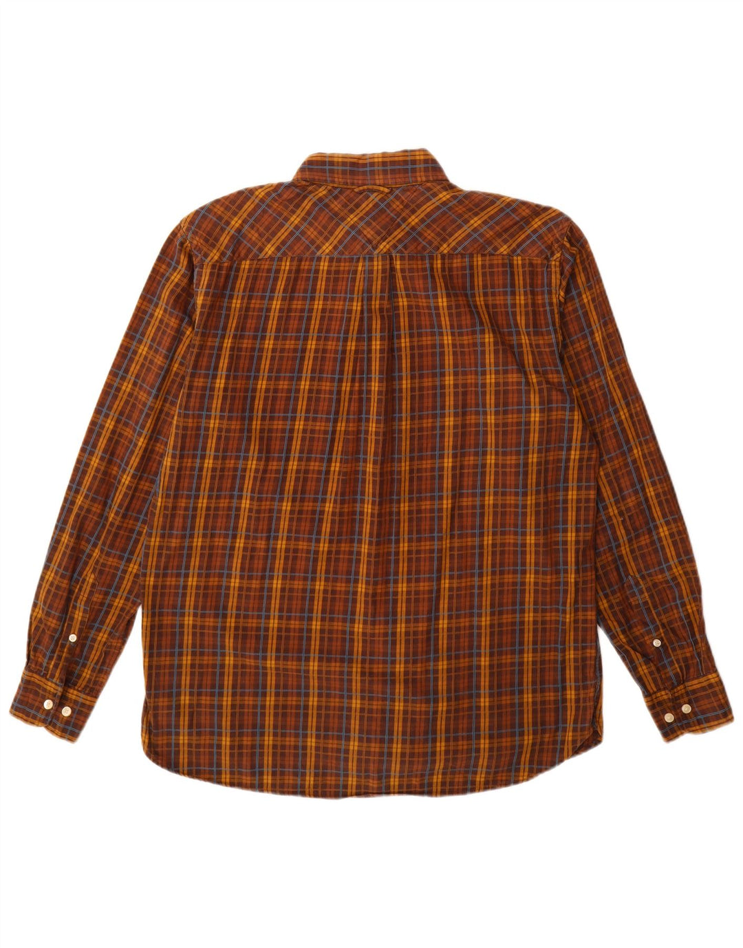 Tommy Hilfiger Camicia da uomo in flanella di cotone a quadri marrone medio