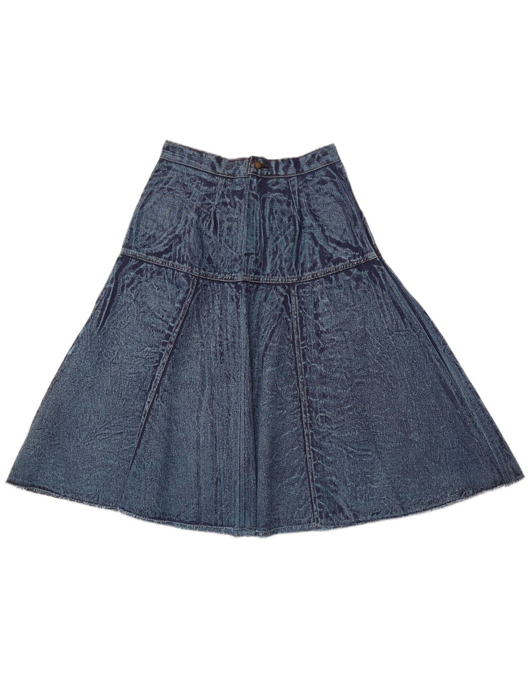 Gonna di jeans a vita alta da donna VINTAGE W28 Blu medio