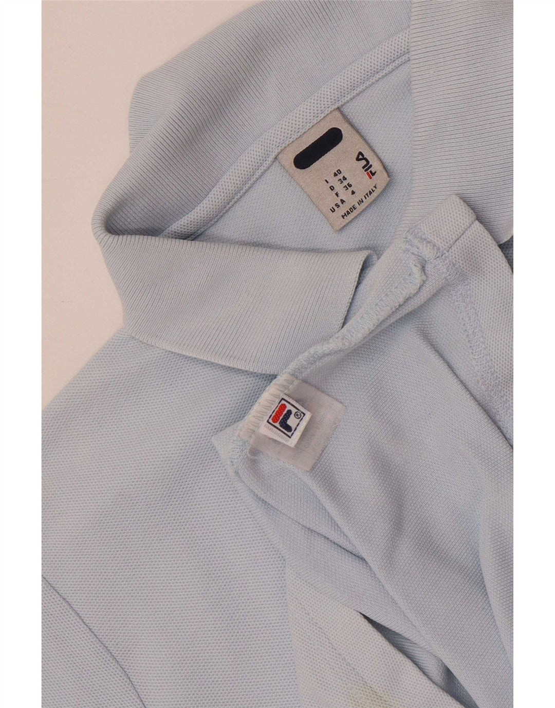 Polo corta da donna Fila IT 40 Small in cotone blu