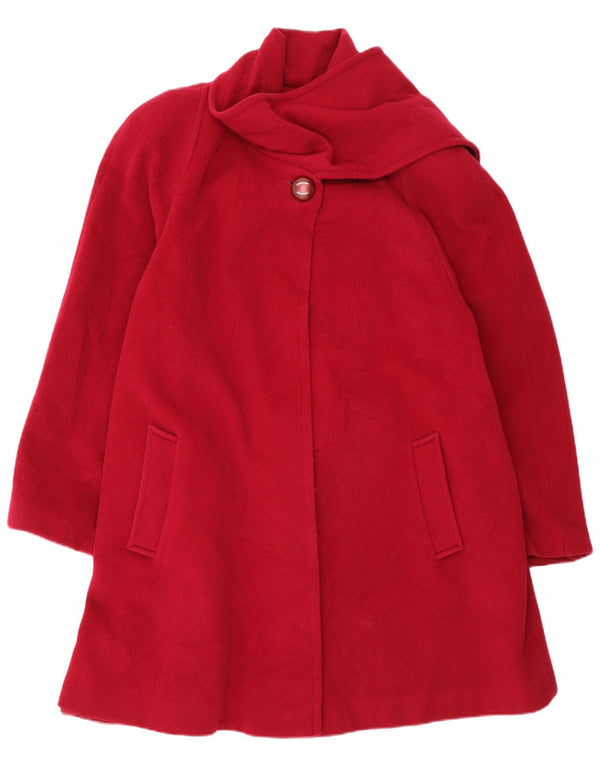Soprabito da donna vestibilità ampia Fiorella Rubino UK 16 grande lana bordeaux