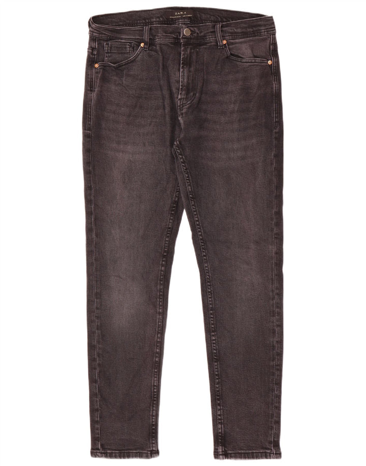 Jeans slim da uomo Zara EU 46 XL W36 L30 Grigio