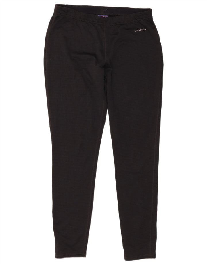 Patagonia Womens Polartec Leggings UK 16 Large Nero Poliestere