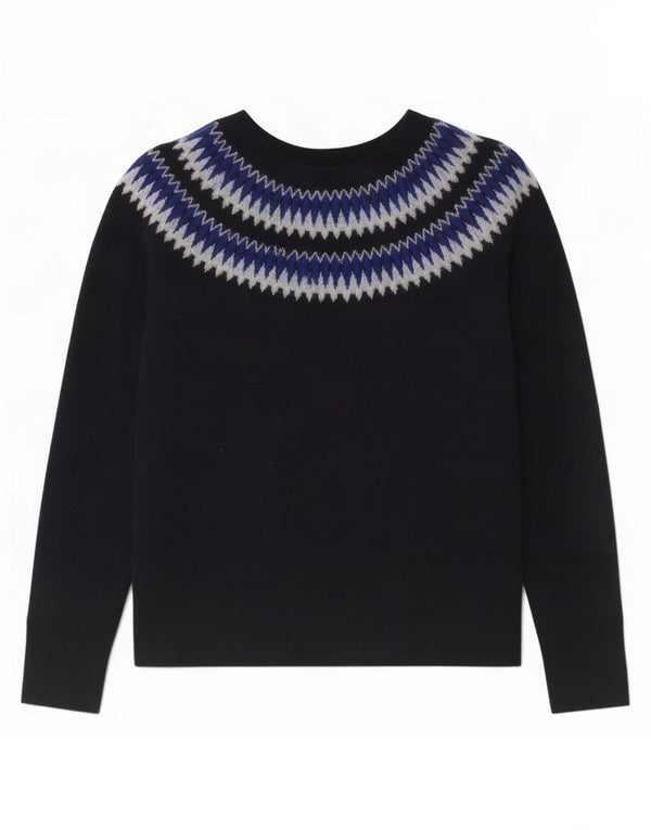 Maglione da donna con scollo a barca Hobbs, UK 14, medio, blu navy, Fair Isle
