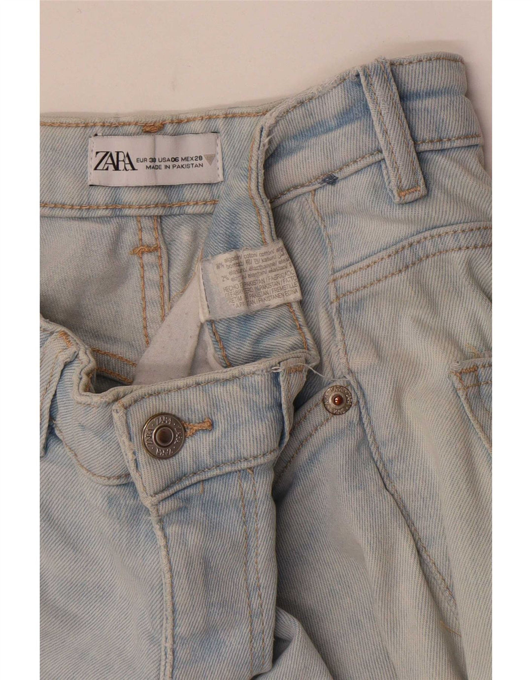 Jeans Bootcut da donna Zara EU 38 Small W28 L26 Cotone blu