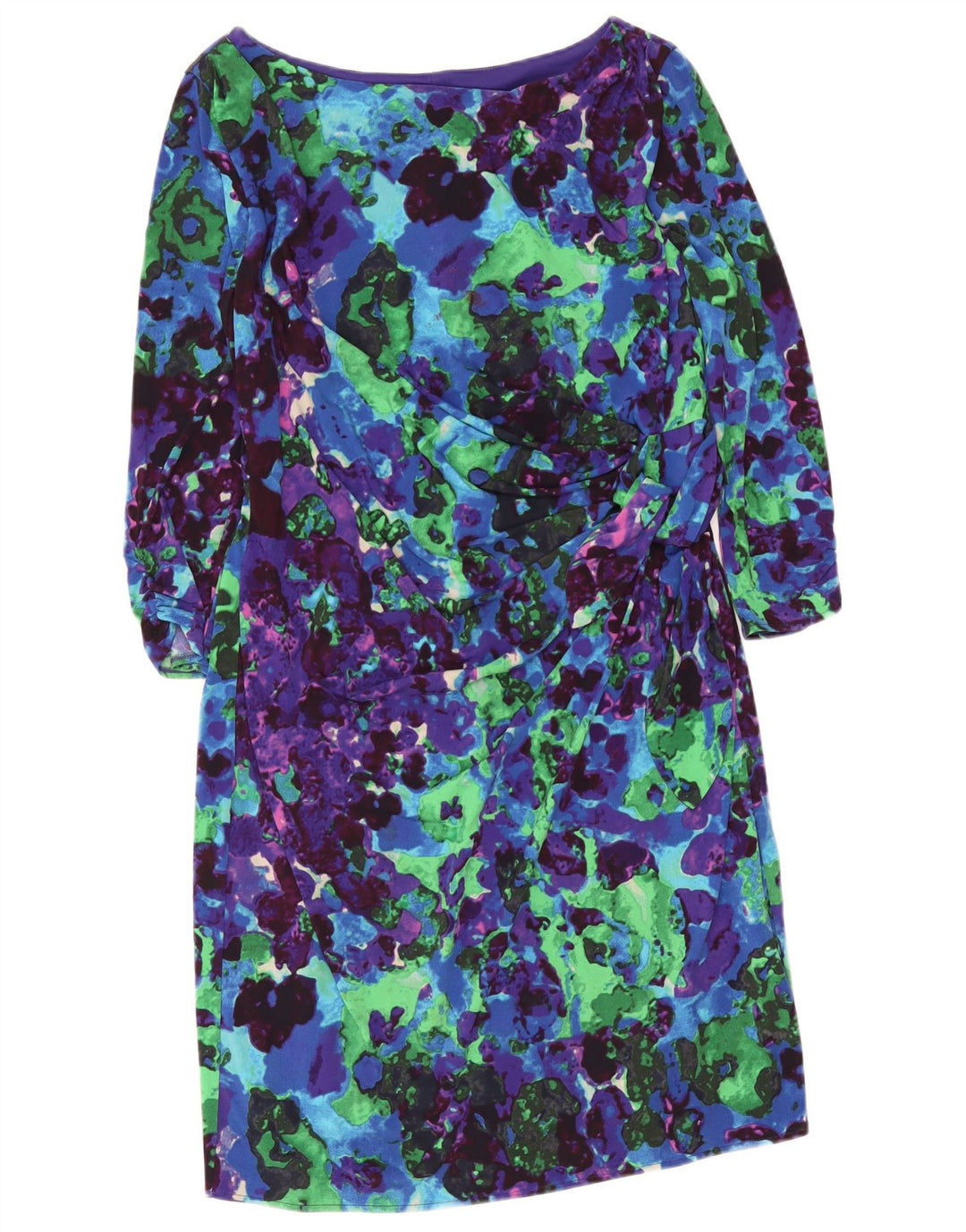 Abito a trapezio con maniche a 3/4 con motivo astratto da donna Coast UK 18 XL Blu