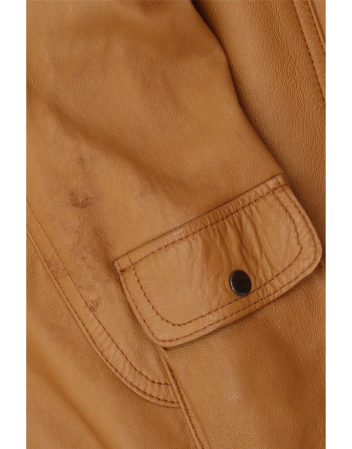 Giacca in pelle da uomo vestibilità ampia Pointers UK 38 Pelle marrone medio