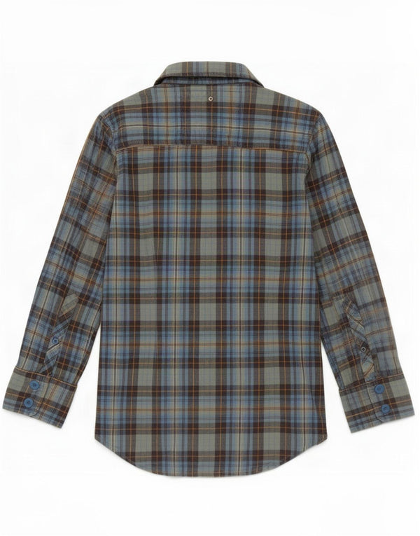 Camicia in flanella da donna Superdry UK 6 XS cotone a quadri blu