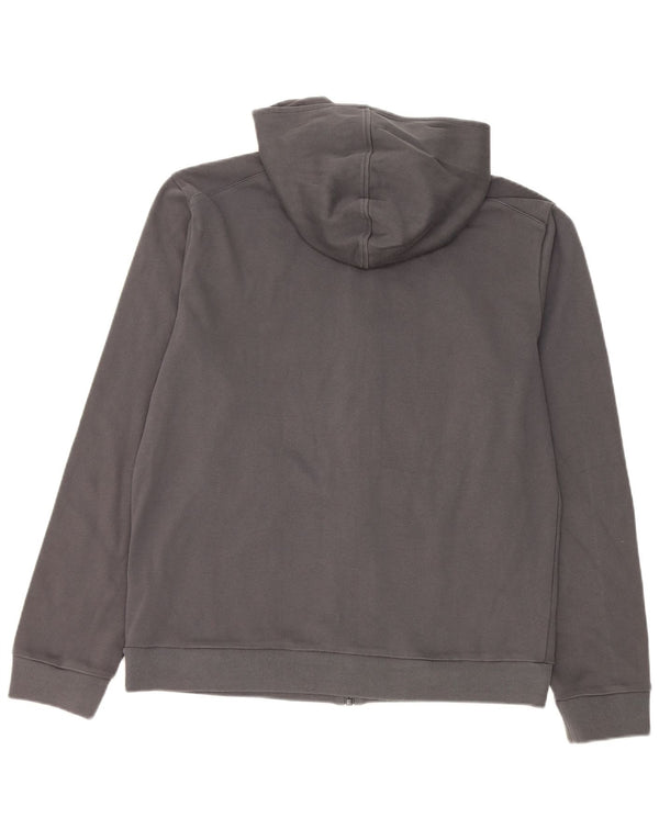 Felpa con cappuccio e zip da uomo Hugo Boss XL in cotone grigio