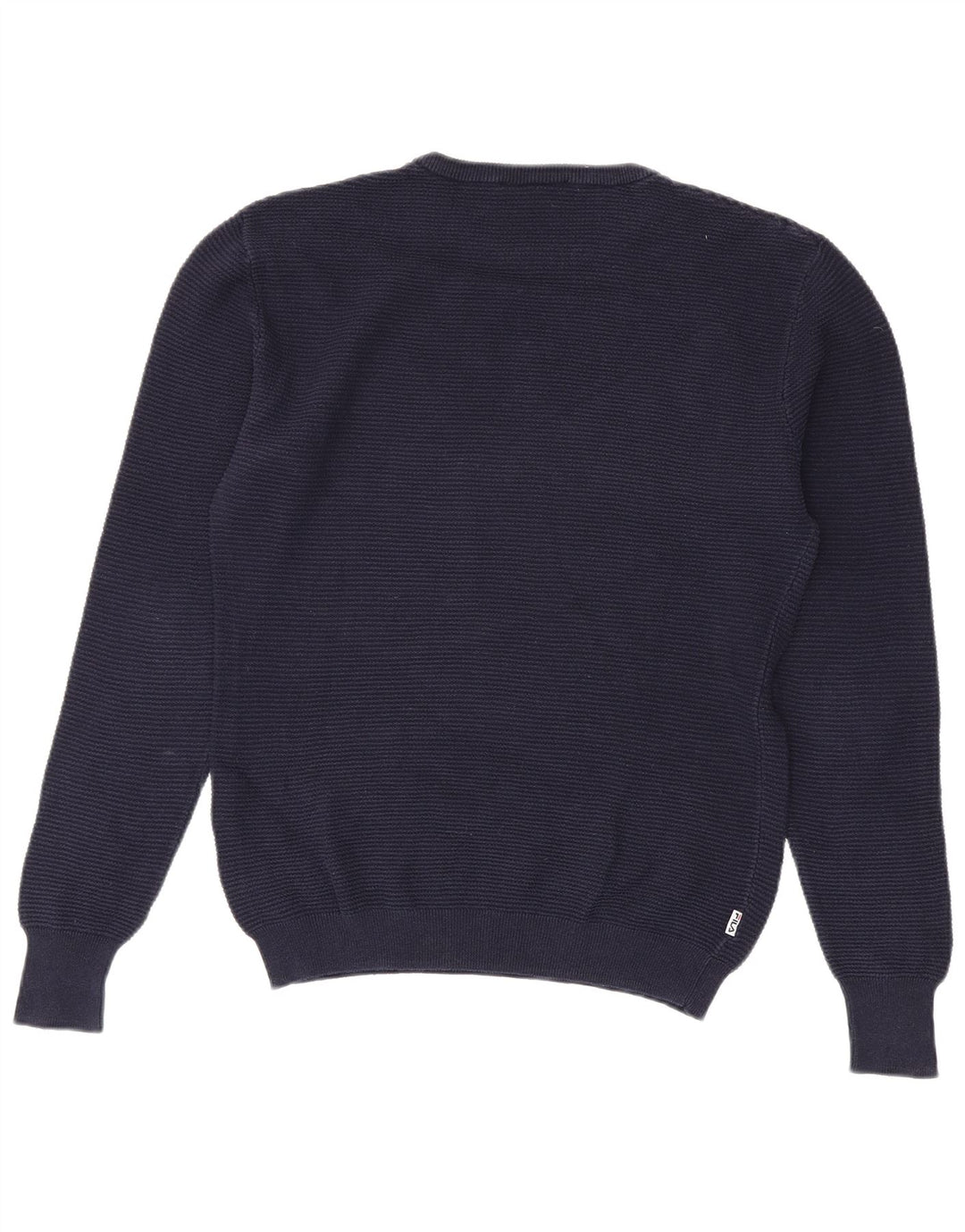 Maglione maglione girocollo da uomo FILA piccolo in cotone blu navy