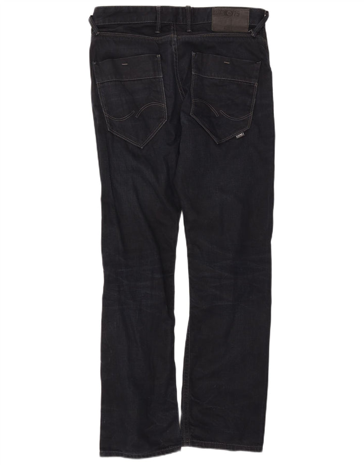 JACK & JONES Mens Straight Jeans W32 L30  Navy Blue