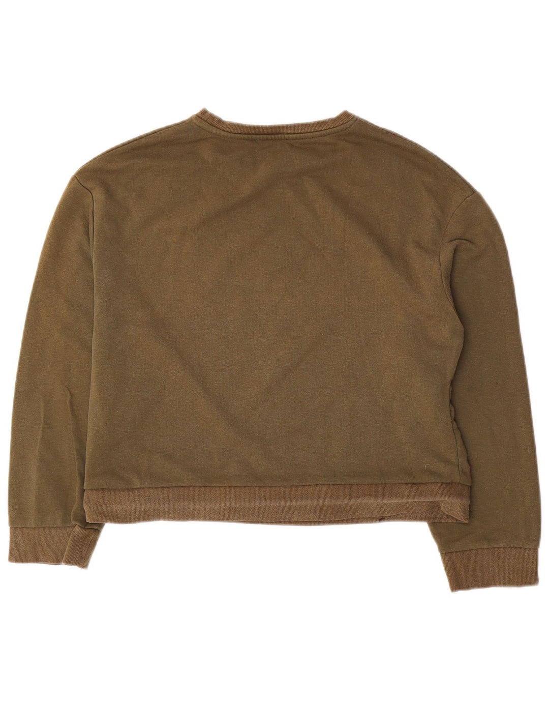Felpa oversize da donna Zara, maglione UK 10, piccolo cotone kaki