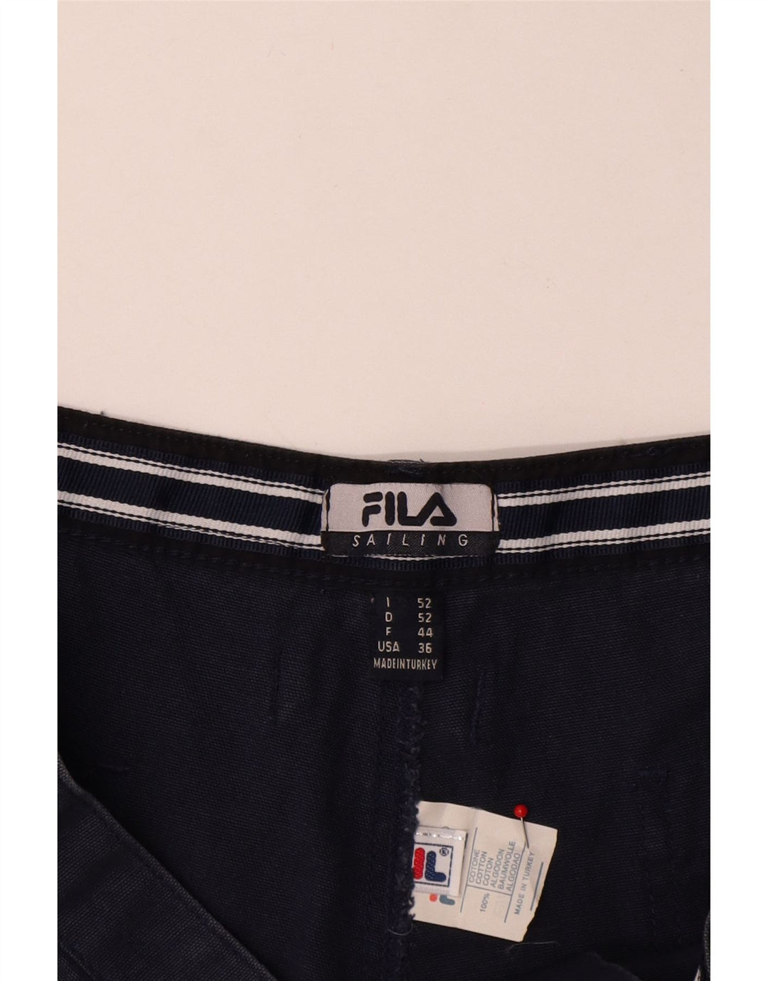 Pantaloncini cargo da uomo FILA IT 52 XL W36 cotone blu navy