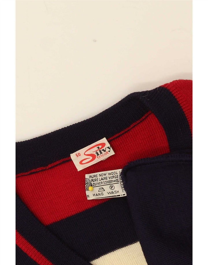 Maglione da uomo con scollo a V Silvy IT 50 Colore blu navy medio