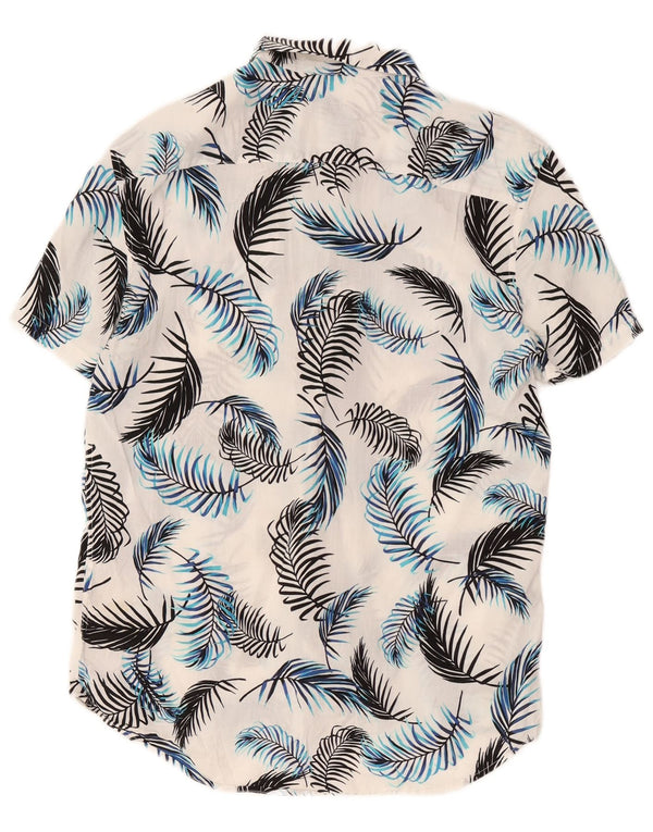 Camicia a maniche corte da uomo Jack Wills in viscosa floreale bianca media