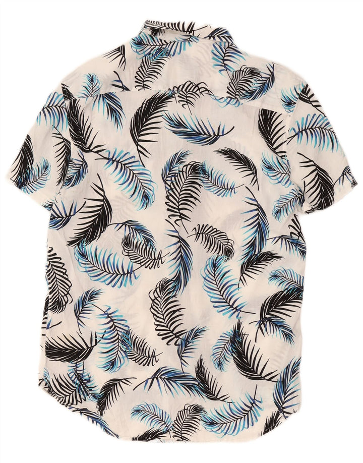 Camicia a maniche corte da uomo Jack Wills in viscosa floreale bianca media