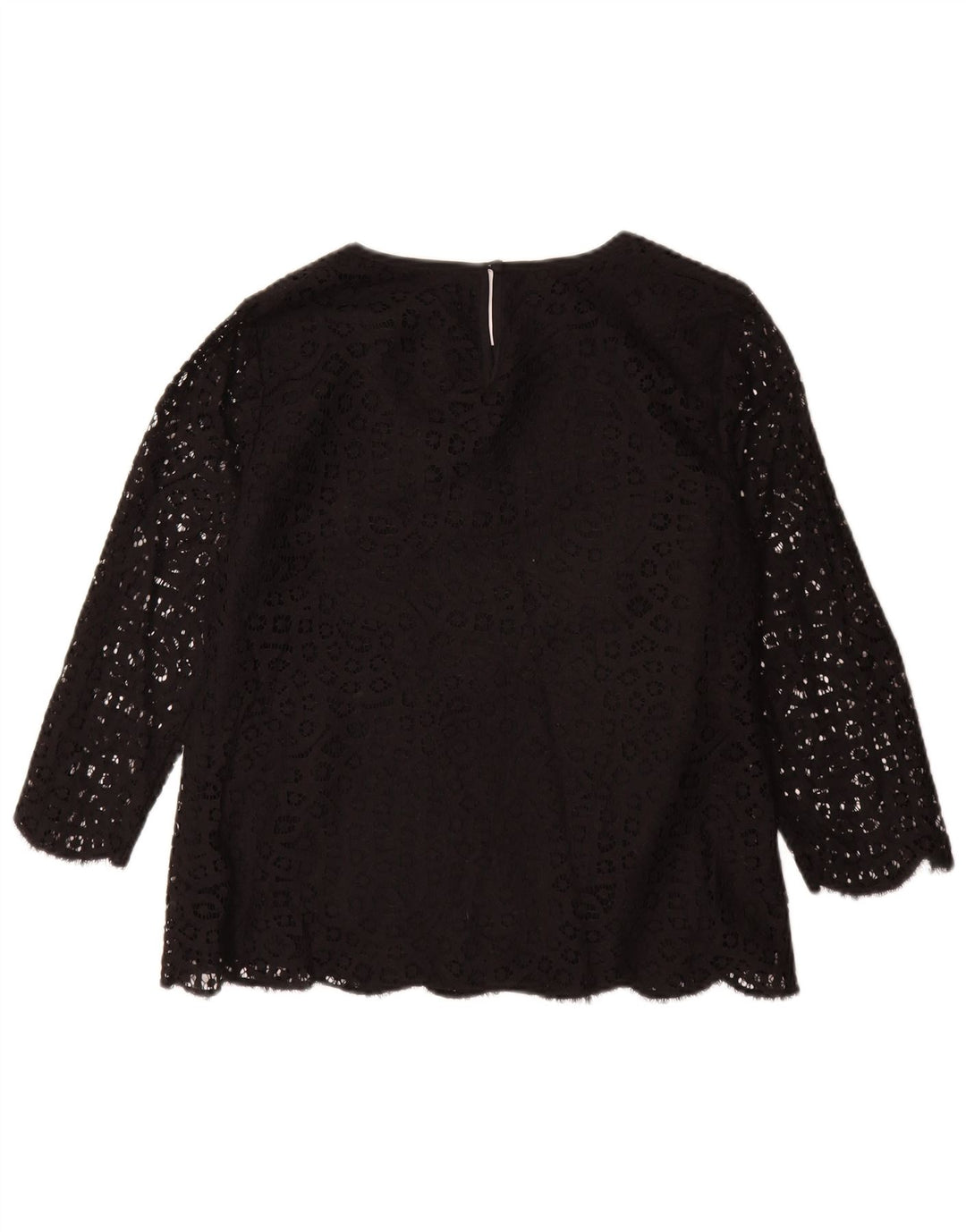 J. CREW Camicetta da donna con maniche a 3/4 Top US 8 Cotone floreale nero medio