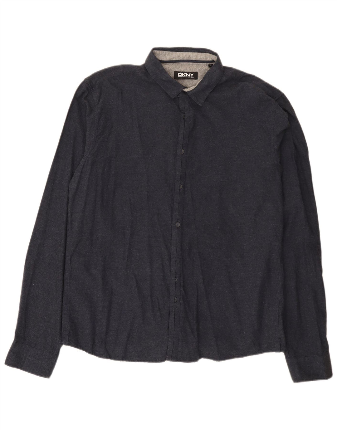 Camicia da uomo Dkny XL in cotone blu navy