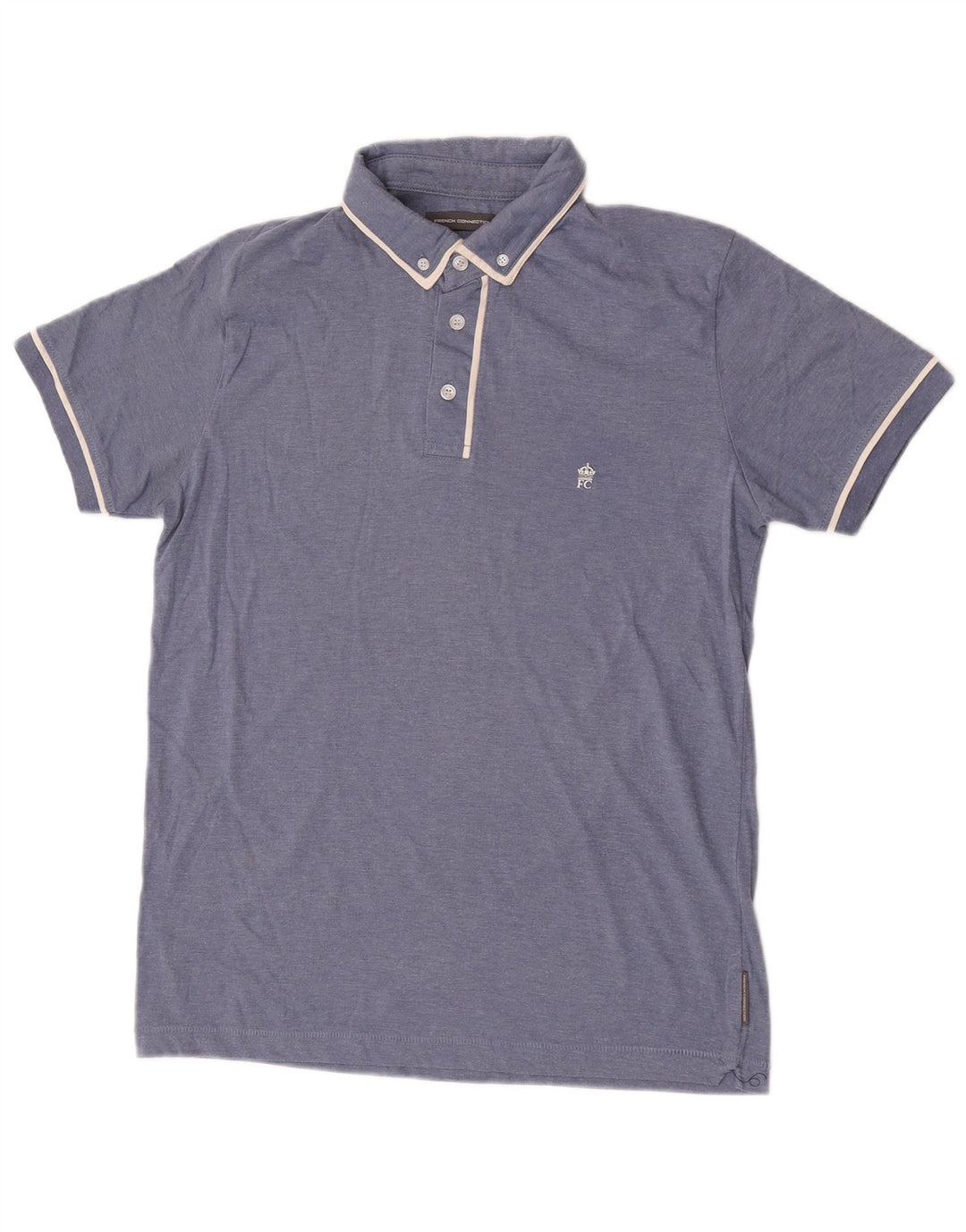 Polo da uomo French Connection piccola in cotone blu