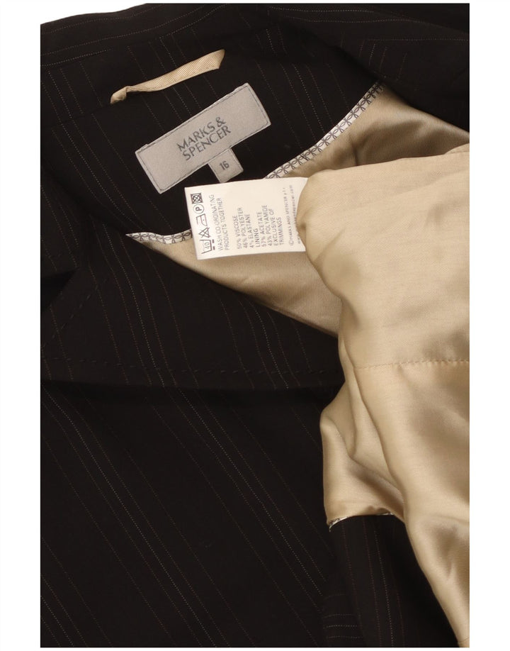 Giacca blazer a 2 bottoni Marks & Spencer da donna UK 16 grandi righe nere