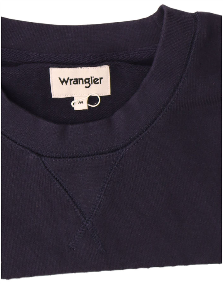 Felpa grafica da uomo Wrangler, maglione medio, cotone blu navy