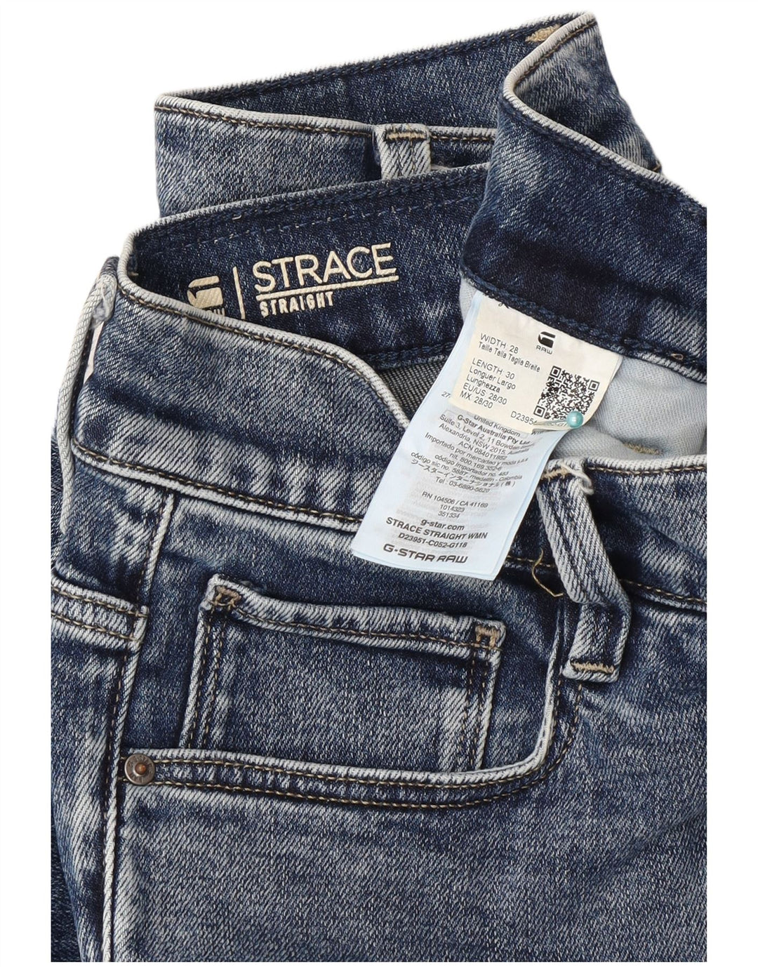 Jeans dritti da uomo G-Star W28 L30 cotone blu