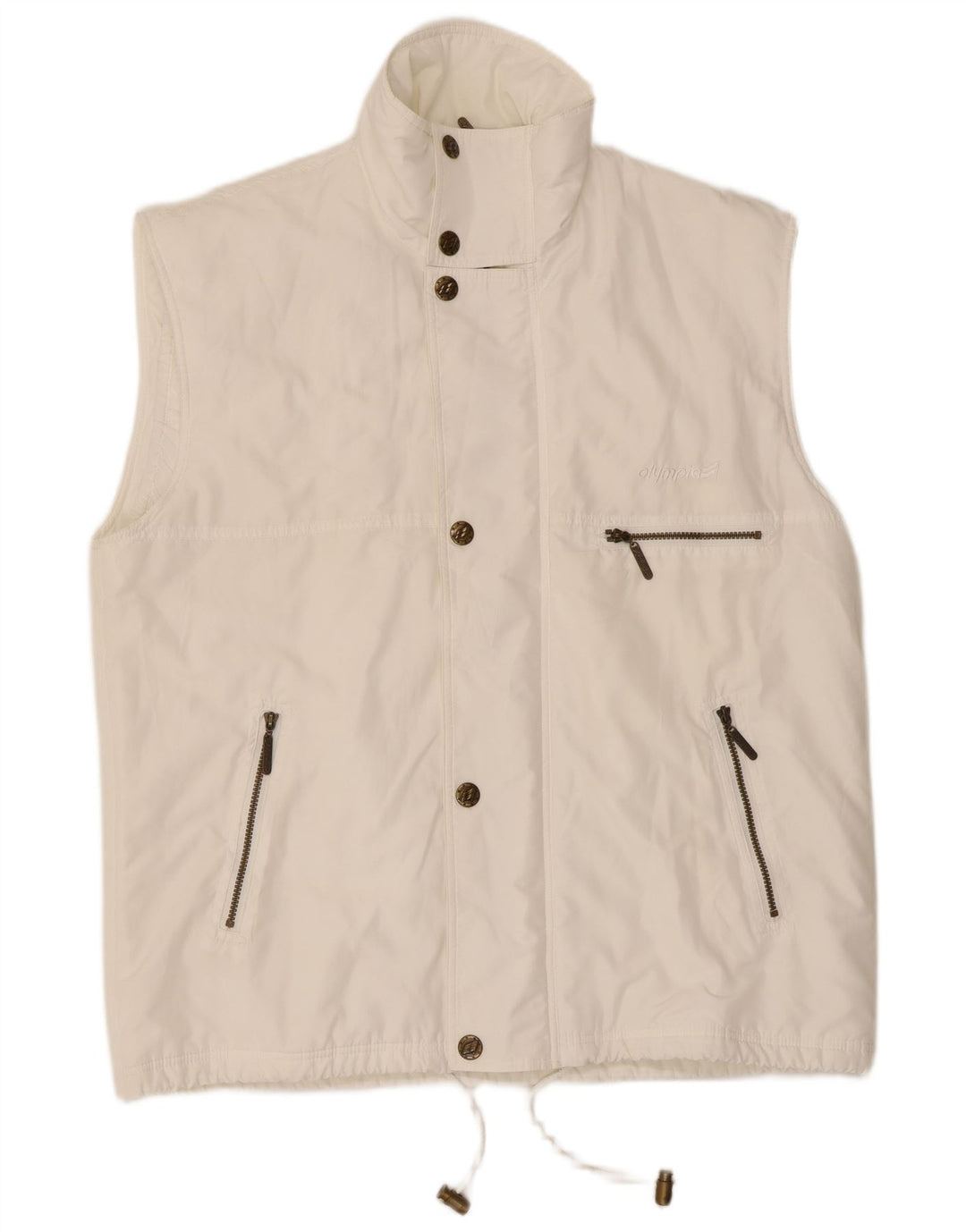 Gilet pratico da uomo Olympia UK 40 grande poliestere bianco