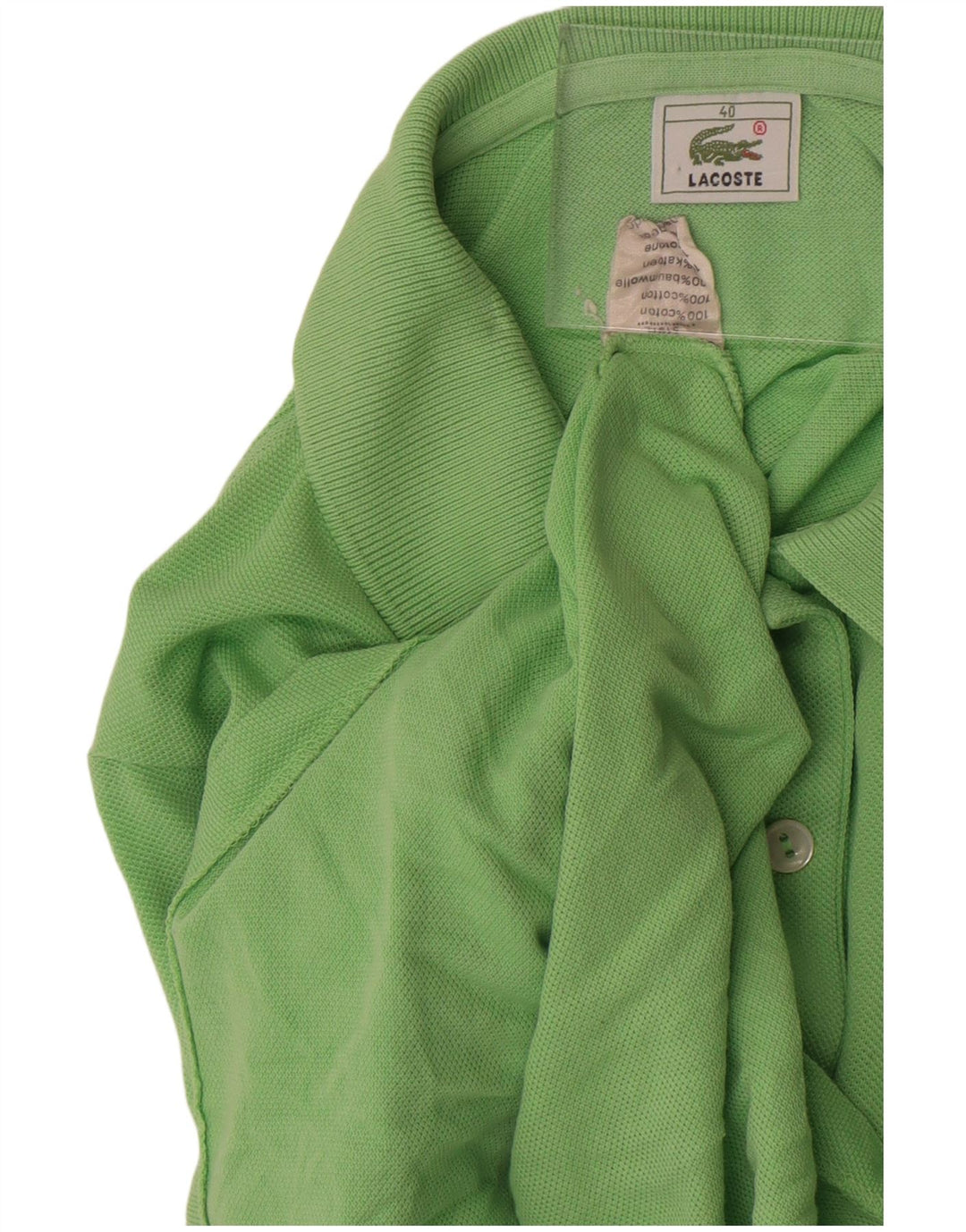 Polo corta da donna Lacoste taglia 40 cotone verde medio