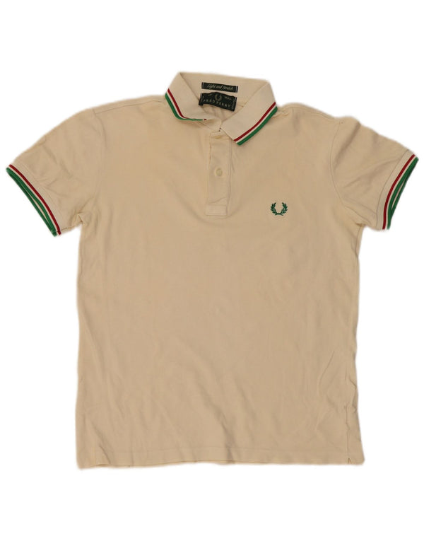 Polo da uomo Fred Perry in cotone beige medio