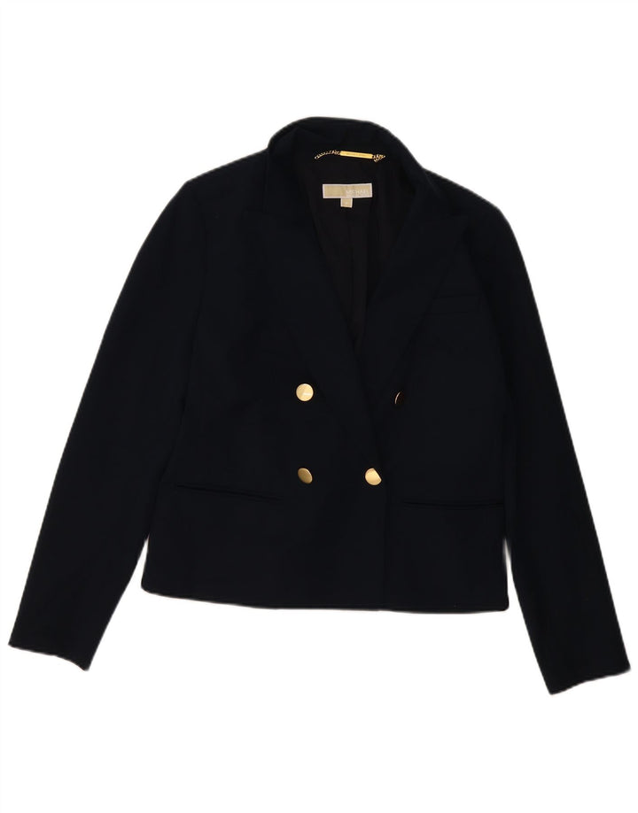 MICHAEL KORS Giacca blazer doppiopetto da donna US 8 medio blu navy