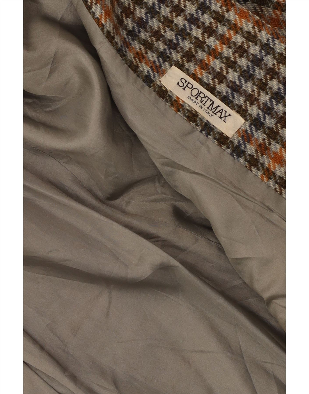 Giacca blazer da donna a 2 bottoni Sportmax UK 12 pied de poule marrone medio