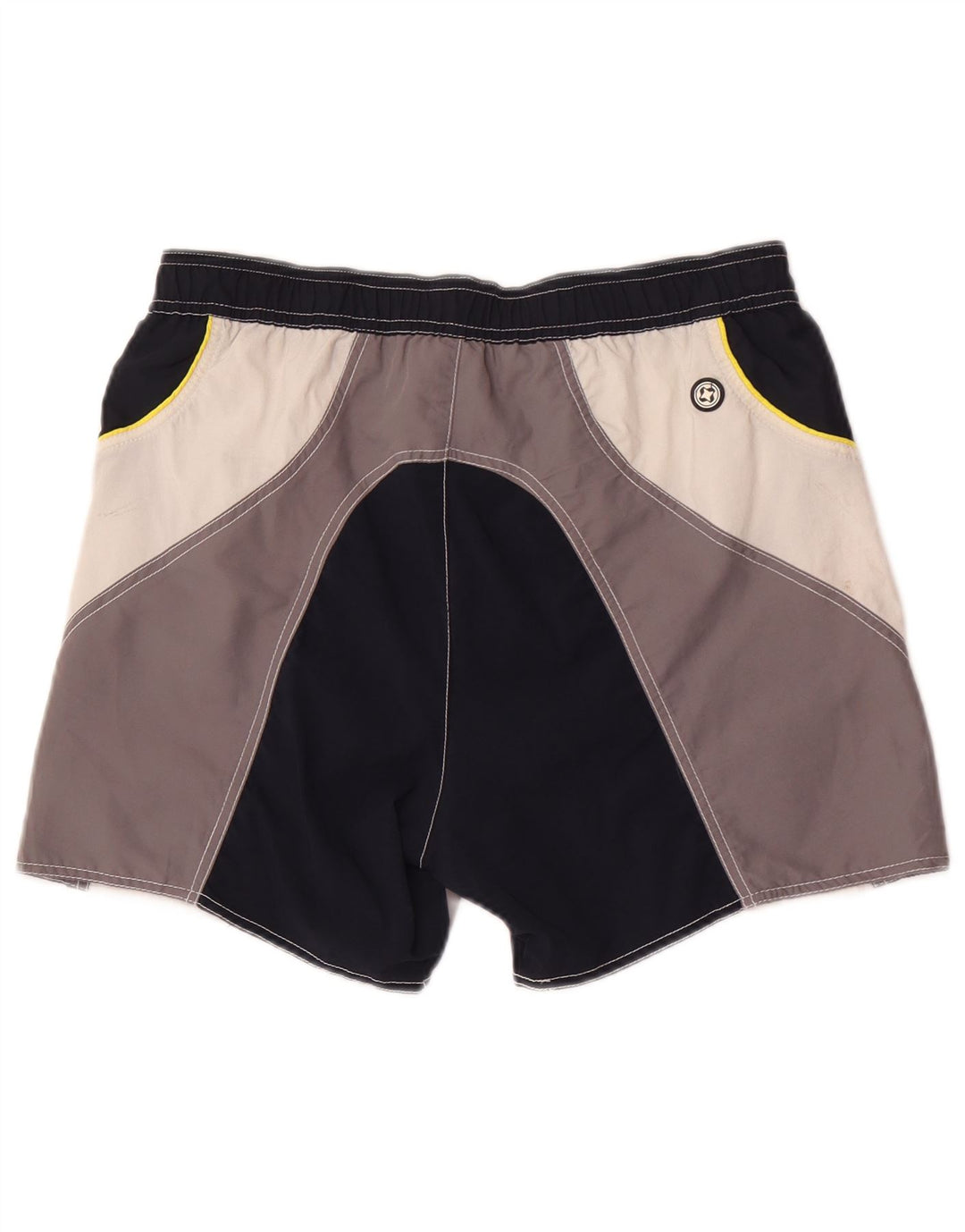 Pantaloncini da bagno grafici da uomo Colmar IT 50 Large in poliestere color block grigio