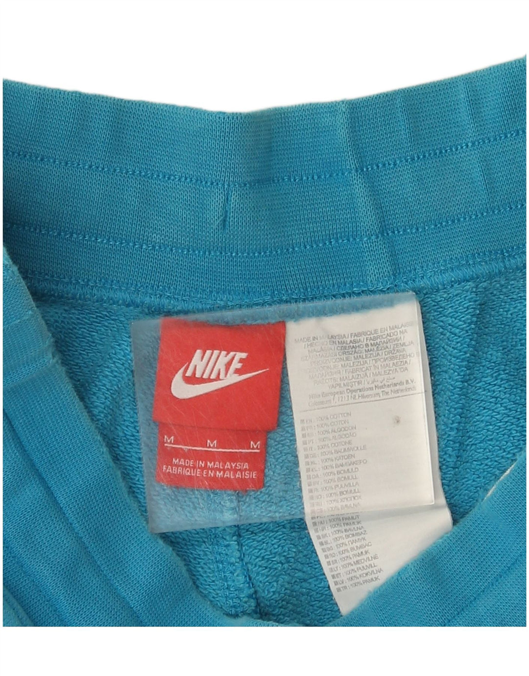 Pantaloncini sportivi grafici Nike da uomo in cotone blu medio