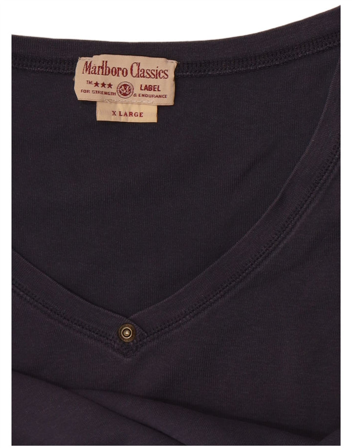 Maglia a maniche lunghe da donna Marlboro Classics UK 18 XL Blu navy