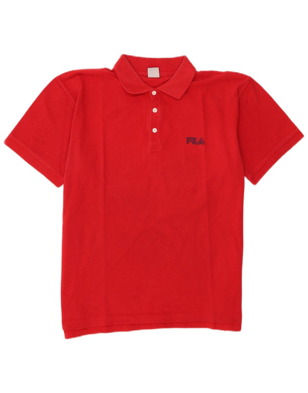 Polo da uomo Fila XL in cotone rosso