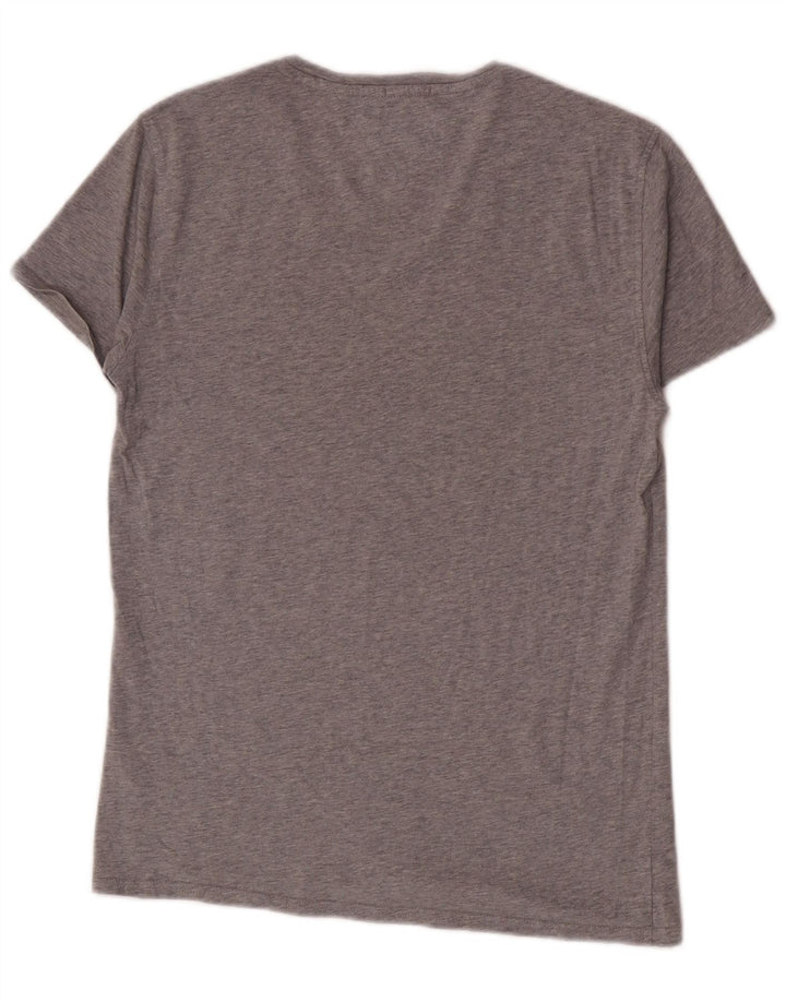 T-shirt da uomo Tommy Hilfiger Top piccola in cotone grigio