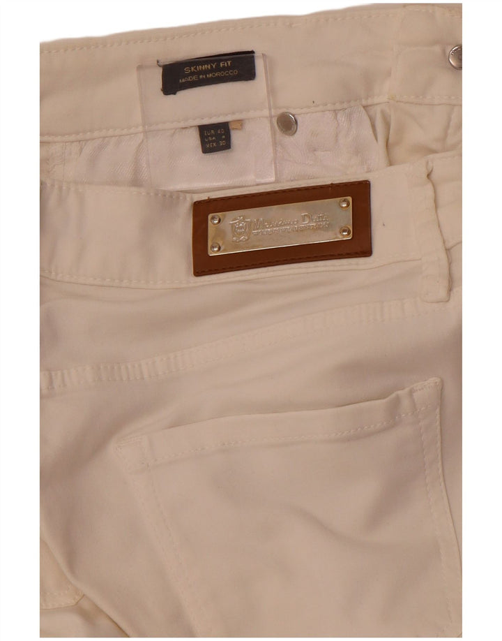 MASSIMO DUTTI Pantaloni casual skinny da donna EU 40 Medium W30 L29 Bianco