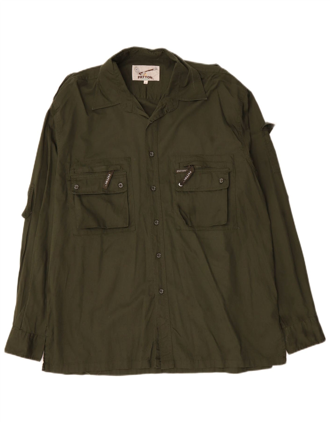 Camicia militare da uomo PATTON XL in cotone kaki
