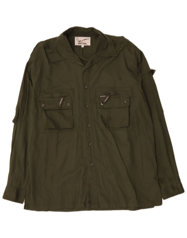 Camicia militare da uomo PATTON XL in cotone kaki