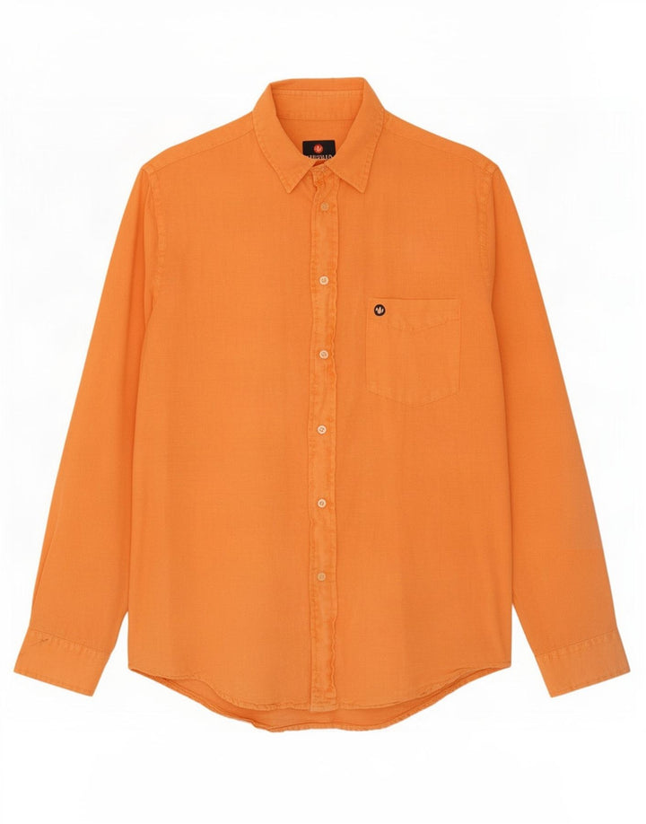 Camicia da uomo Murphy & Nye XL in cotone arancione