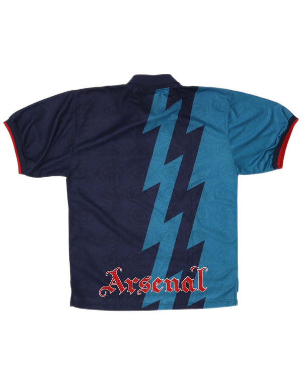 Maglia Nike Uomo Arsenal FC 1995-1996 Away XL Blu Colourblock Sports