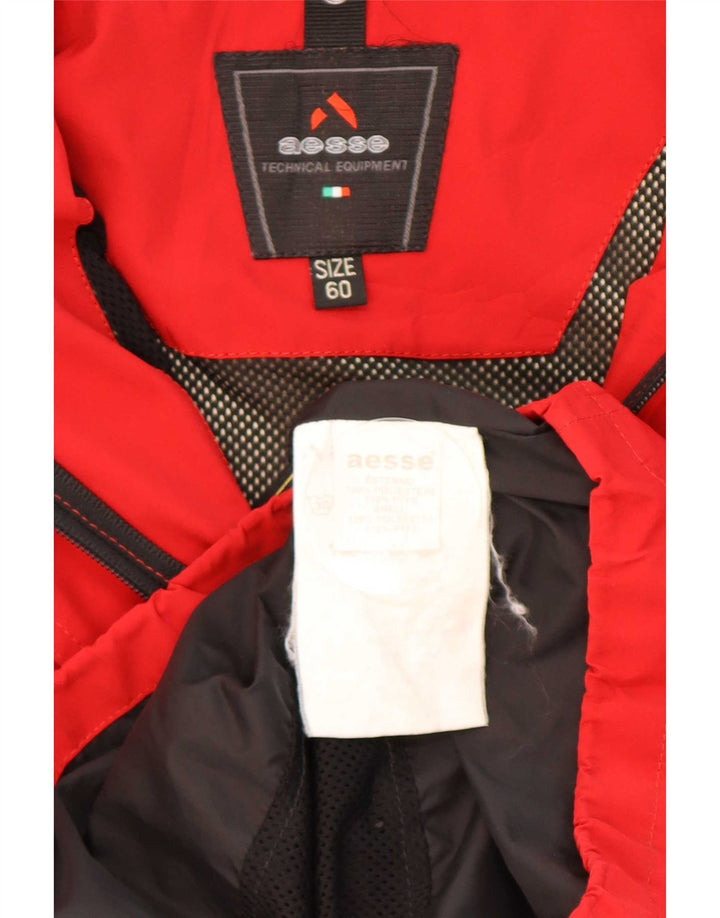 Giacca antipioggia da uomo con cappuccio Aesse IT 60 5XL Rossa