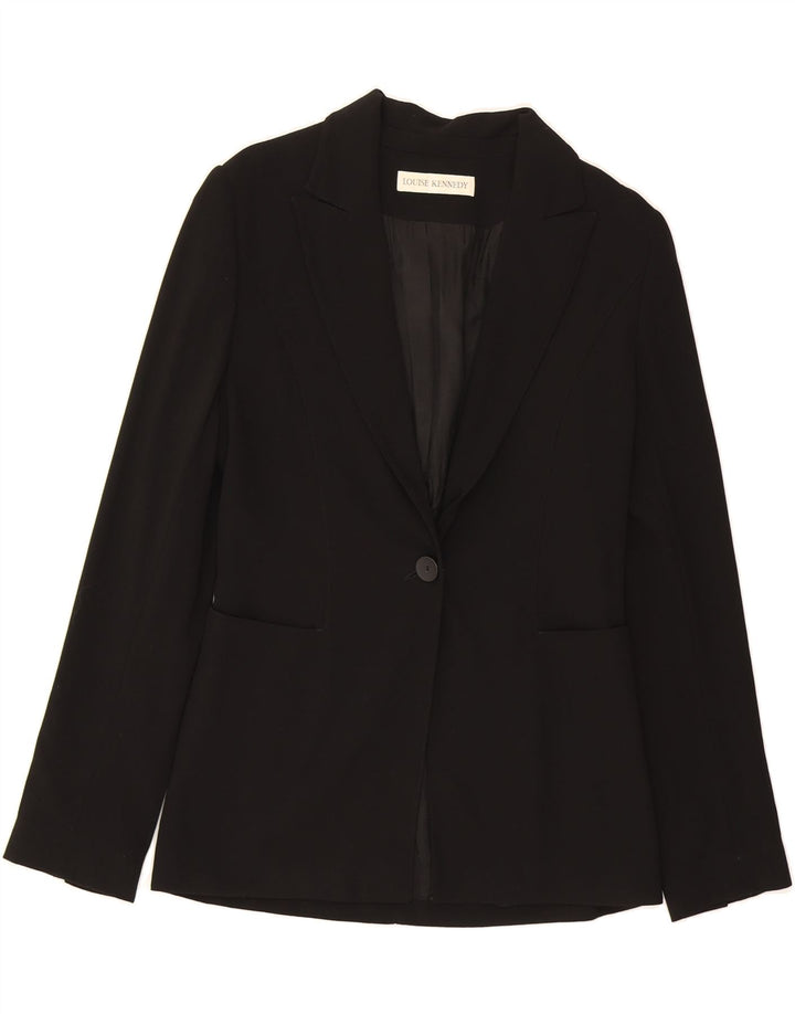 LOUISE KENNEDY Womens 1 Button Blazer Jacket EU 34 XS Black Vintage Louise Kennedy and Second-Hand Louise Kennedy from Messina Hembry 