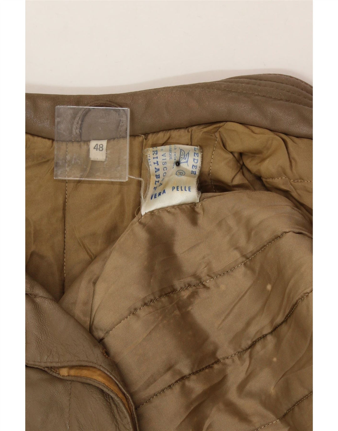 VINTAGE Womens Leather Coat IT 48 XL Brown Leather Vintage Vintage and Second-Hand Vintage from Messina Hembry 