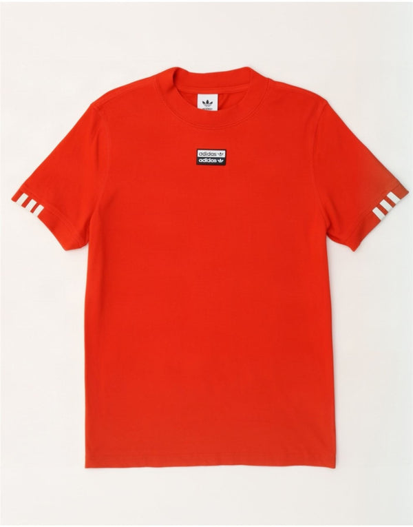 T-shirt da uomo Adidas Top in cotone arancione medio