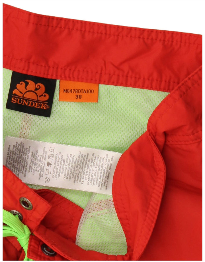 Pantaloncini da bagno grafici da uomo Sundek nylon rosso medio