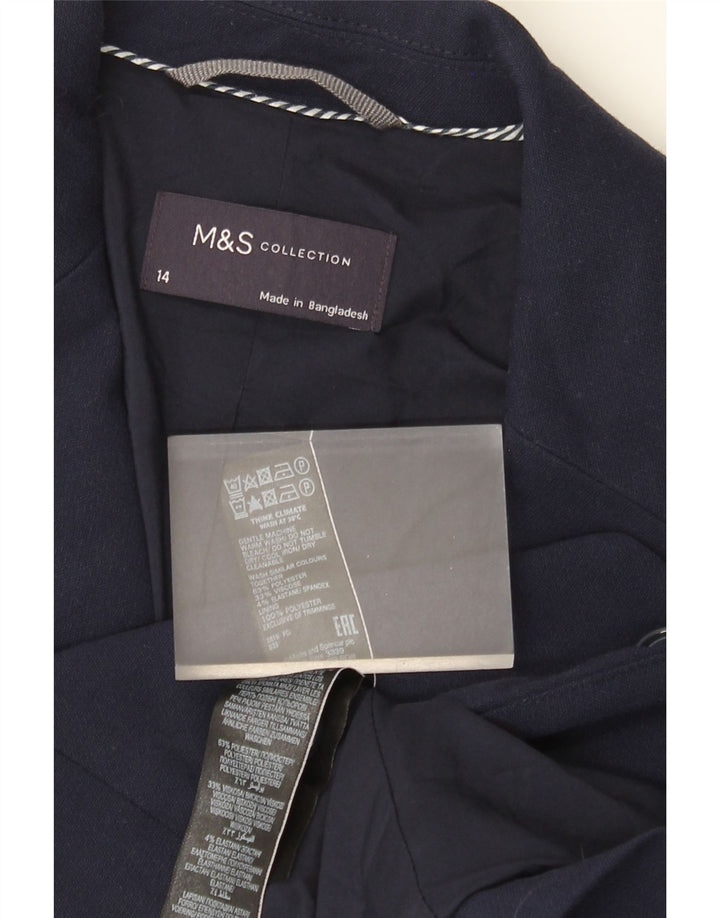Giacca blazer a 2 bottoni Marks & Spencer da donna UK 14 medio blu navy