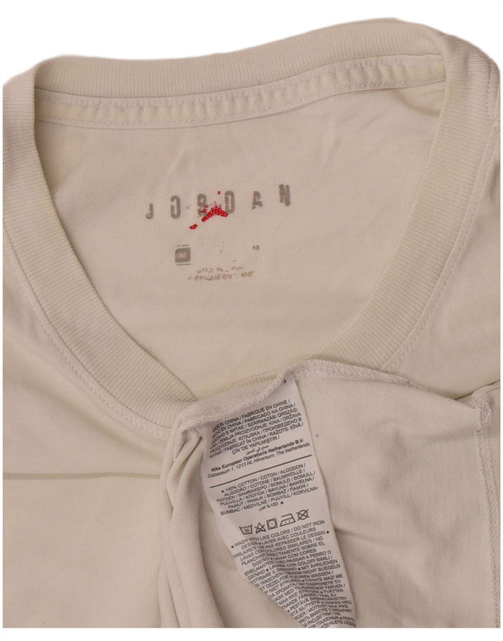T-shirt grafica da uomo Jordan Top in cotone bianco medio