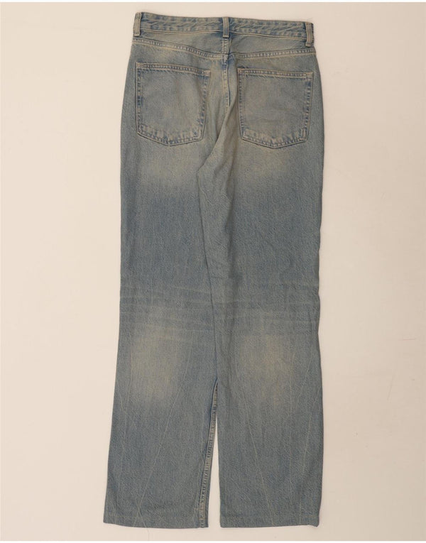 Jeans dritti a vita alta da donna Zara EU 40 medio W30 L31 cotone blu
