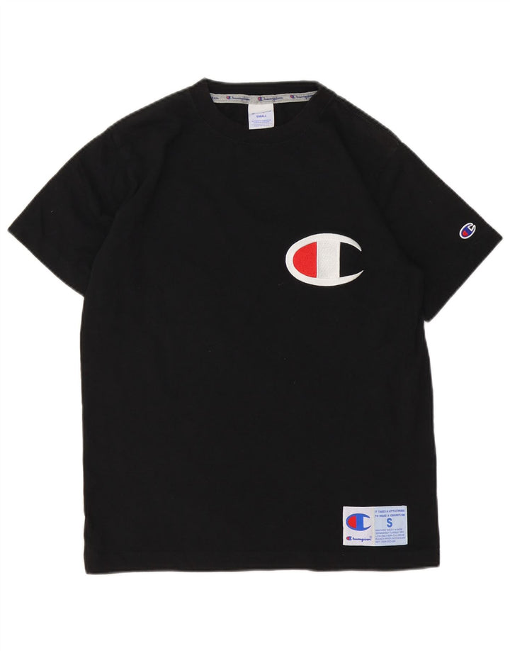 T-shirt grafica da uomo Champion Top piccola nera