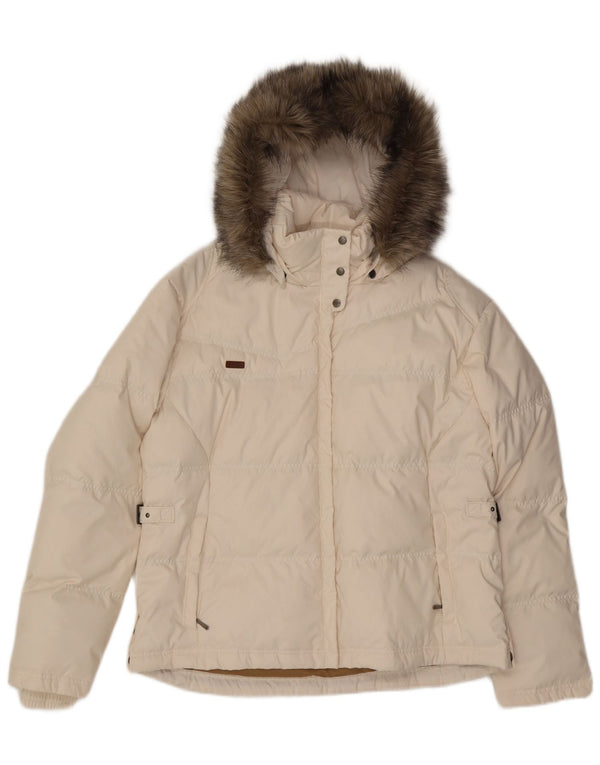 Giacca imbottita con cappuccio da donna COLUMBIA UK 18 XL Poliestere bianco